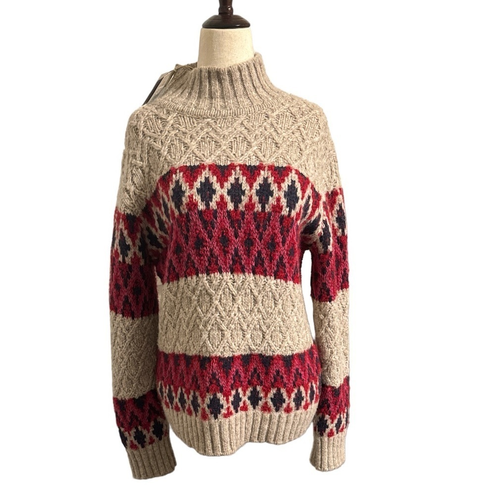 Faherty NWT Women’s Fair Isle Turtleneck Sweater